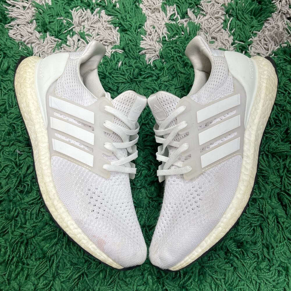 adidas Ultra Boost 1.0 DNA Triple White sneakers shoes size 10 pre owned no box